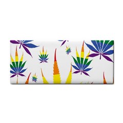 Marijuana Cannabis Rainbow Love Green Yellow Red White Leaf Cosmetic Storage Cases by Mariart