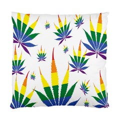 Marijuana Cannabis Rainbow Love Green Yellow Red White Leaf Standard Cushion Case (one Side) by Mariart