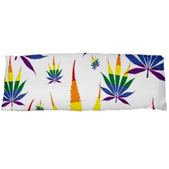 Marijuana Cannabis Rainbow Love Green Yellow Red White Leaf Body Pillow Case (dakimakura)