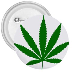 Marijuana Weed Drugs Neon Cannabis Green Leaf Sign 3  Buttons