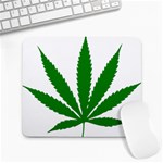 Marijuana Weed Drugs Neon Cannabis Green Leaf Sign Large Mousepads Front