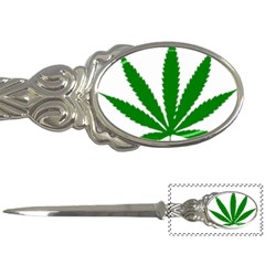 Marijuana Weed Drugs Neon Cannabis Green Leaf Sign Letter Openers by Mariart