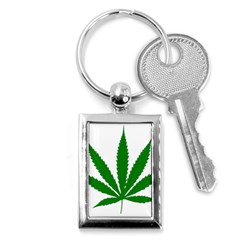 Marijuana Weed Drugs Neon Cannabis Green Leaf Sign Key Chains (rectangle) 