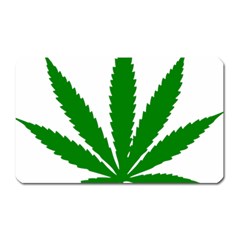 Marijuana Weed Drugs Neon Cannabis Green Leaf Sign Magnet (rectangular) by Mariart