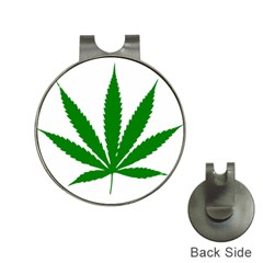 Marijuana Weed Drugs Neon Cannabis Green Leaf Sign Hat Clips With Golf Markers