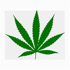 Marijuana Weed Drugs Neon Cannabis Green Leaf Sign Small Glasses Cloth (2-side) by Mariart