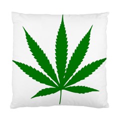 Marijuana Weed Drugs Neon Cannabis Green Leaf Sign Standard Cushion Case (two Sides)