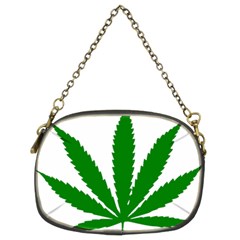 Marijuana Weed Drugs Neon Cannabis Green Leaf Sign Chain Purses (two Sides) 