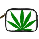 Marijuana Weed Drugs Neon Cannabis Green Leaf Sign Digital Camera Cases Front