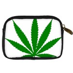 Marijuana Weed Drugs Neon Cannabis Green Leaf Sign Digital Camera Cases Back