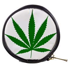 Marijuana Weed Drugs Neon Cannabis Green Leaf Sign Mini Makeup Bags by Mariart