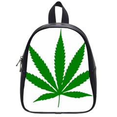 Marijuana Weed Drugs Neon Cannabis Green Leaf Sign School Bag (small)