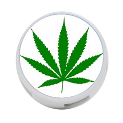 Marijuana Weed Drugs Neon Cannabis Green Leaf Sign 4-port Usb Hub (two Sides) 