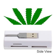 Marijuana Weed Drugs Neon Cannabis Green Leaf Sign Memory Card Reader (stick) 