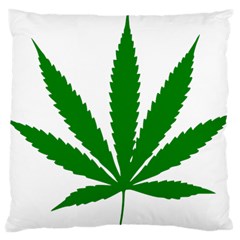 Marijuana Weed Drugs Neon Cannabis Green Leaf Sign Large Cushion Case (two Sides)