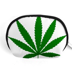 Marijuana Weed Drugs Neon Cannabis Green Leaf Sign Accessory Pouches (medium) 