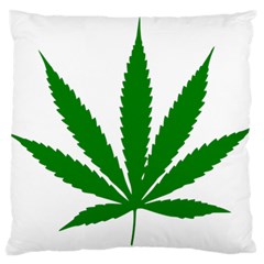 Marijuana Weed Drugs Neon Cannabis Green Leaf Sign Standard Flano Cushion Case (one Side)