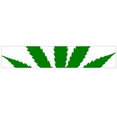 Marijuana Weed Drugs Neon Cannabis Green Leaf Sign Flano Scarf (large)