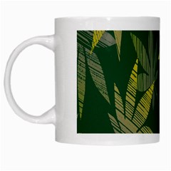 Marijuana Cannabis Rainbow Love Green Yellow Leaf White Mugs