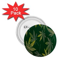 Marijuana Cannabis Rainbow Love Green Yellow Leaf 1 75  Buttons (10 Pack)