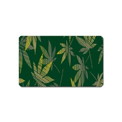 Marijuana Cannabis Rainbow Love Green Yellow Leaf Magnet (name Card) by Mariart