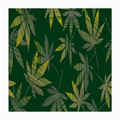 Marijuana Cannabis Rainbow Love Green Yellow Leaf Medium Glasses Cloth by Mariart