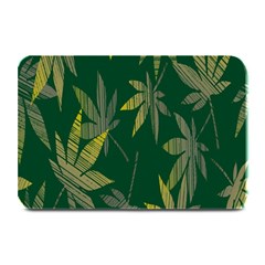 Marijuana Cannabis Rainbow Love Green Yellow Leaf Plate Mats