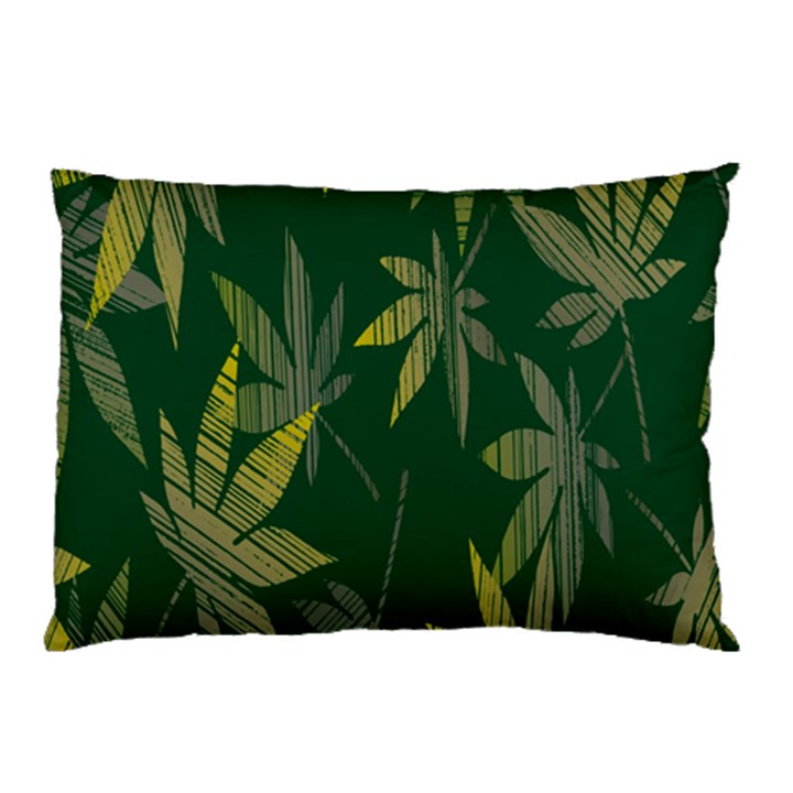 Marijuana Cannabis Rainbow Love Green Yellow Leaf Pillow Case