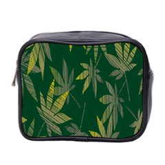 Marijuana Cannabis Rainbow Love Green Yellow Leaf Mini Toiletries Bag 2-side