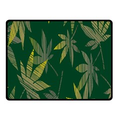 Marijuana Cannabis Rainbow Love Green Yellow Leaf Fleece Blanket (small) by Mariart