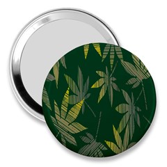 Marijuana Cannabis Rainbow Love Green Yellow Leaf 3  Handbag Mirrors