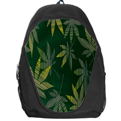 Marijuana Cannabis Rainbow Love Green Yellow Leaf Backpack Bag