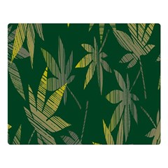 Marijuana Cannabis Rainbow Love Green Yellow Leaf Double Sided Flano Blanket (large) 