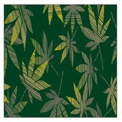 Marijuana Cannabis Rainbow Love Green Yellow Leaf Large Satin Scarf (square)