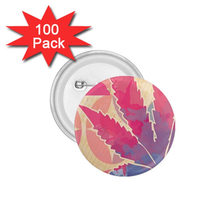 Marijuana Heart Cannabis Rainbow Pink Cloud 1.75  Buttons (100 pack) 