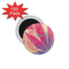 Marijuana Heart Cannabis Rainbow Pink Cloud 1 75  Magnets (100 Pack)  by Mariart