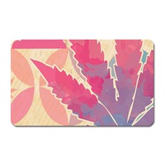 Marijuana Heart Cannabis Rainbow Pink Cloud Magnet (rectangular) by Mariart