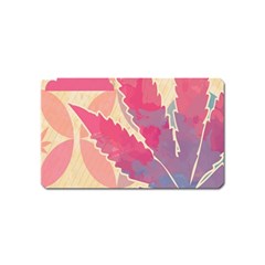 Marijuana Heart Cannabis Rainbow Pink Cloud Magnet (name Card) by Mariart