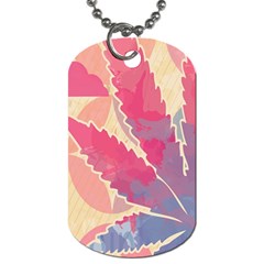 Marijuana Heart Cannabis Rainbow Pink Cloud Dog Tag (two Sides)