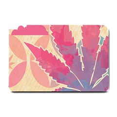 Marijuana Heart Cannabis Rainbow Pink Cloud Small Doormat  by Mariart