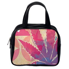 Marijuana Heart Cannabis Rainbow Pink Cloud Classic Handbags (one Side)