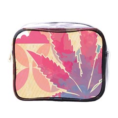 Marijuana Heart Cannabis Rainbow Pink Cloud Mini Toiletries Bags