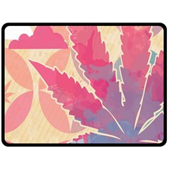 Marijuana Heart Cannabis Rainbow Pink Cloud Fleece Blanket (large) 