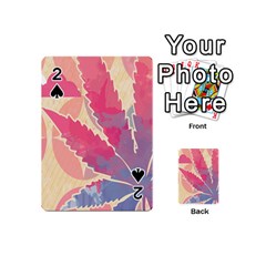 Marijuana Heart Cannabis Rainbow Pink Cloud Playing Cards 54 (mini)  by Mariart