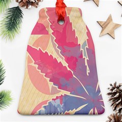 Marijuana Heart Cannabis Rainbow Pink Cloud Ornament (bell) by Mariart