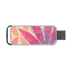 Marijuana Heart Cannabis Rainbow Pink Cloud Portable Usb Flash (one Side) by Mariart