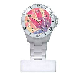 Marijuana Heart Cannabis Rainbow Pink Cloud Plastic Nurses Watch