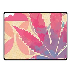 Marijuana Heart Cannabis Rainbow Pink Cloud Double Sided Fleece Blanket (small) 