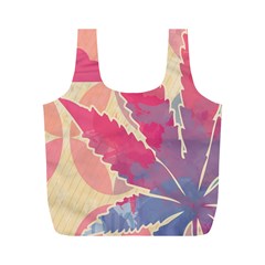 Marijuana Heart Cannabis Rainbow Pink Cloud Full Print Recycle Bags (m)  by Mariart