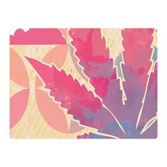 Marijuana Heart Cannabis Rainbow Pink Cloud Double Sided Flano Blanket (mini) 